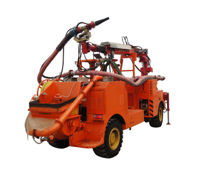 Mechanical shotcrete machine